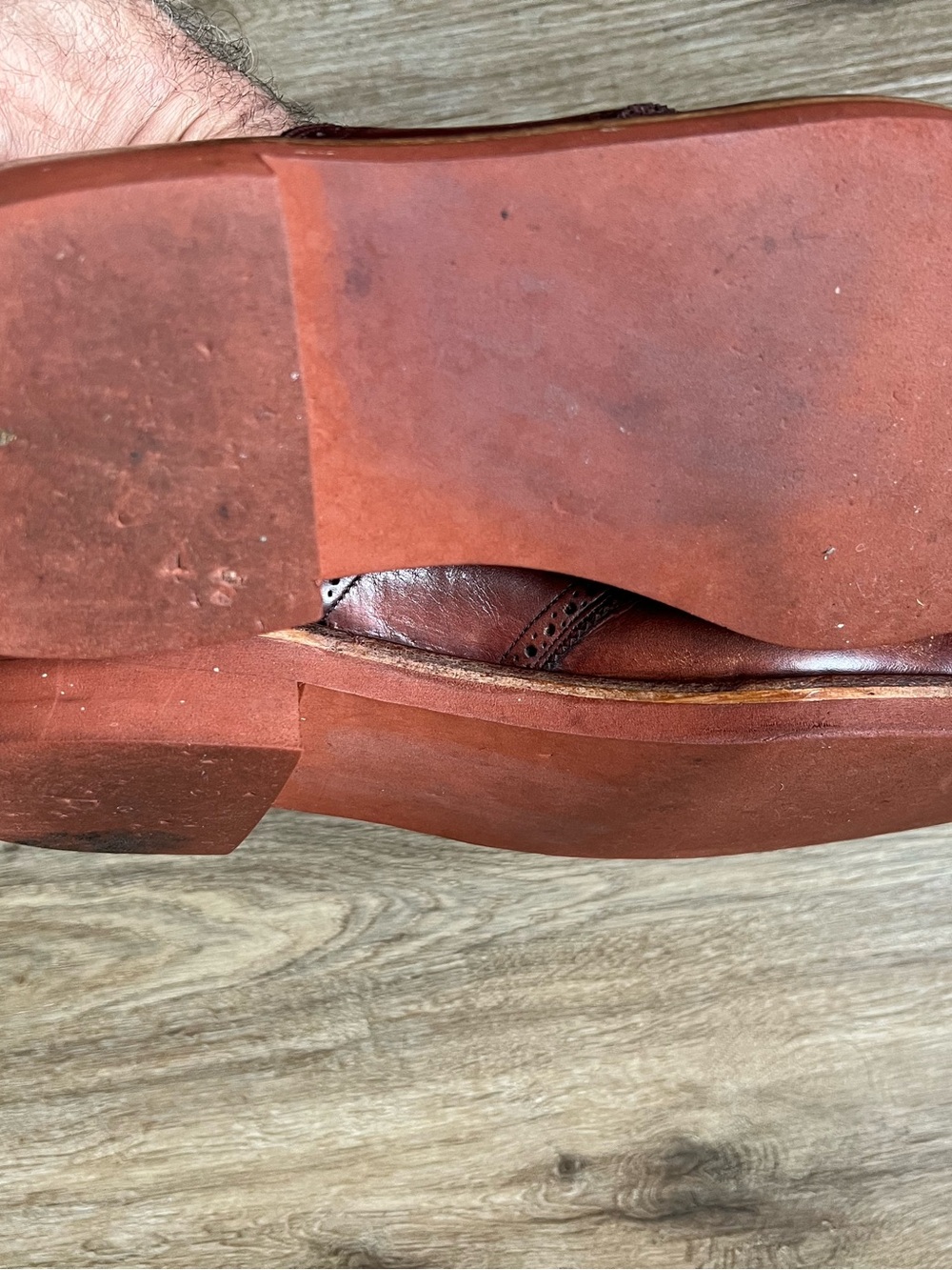 Vintage mid century Florsheim Imperial Men's Leather Oxford in Reddish Brown - Picture 11 of 13